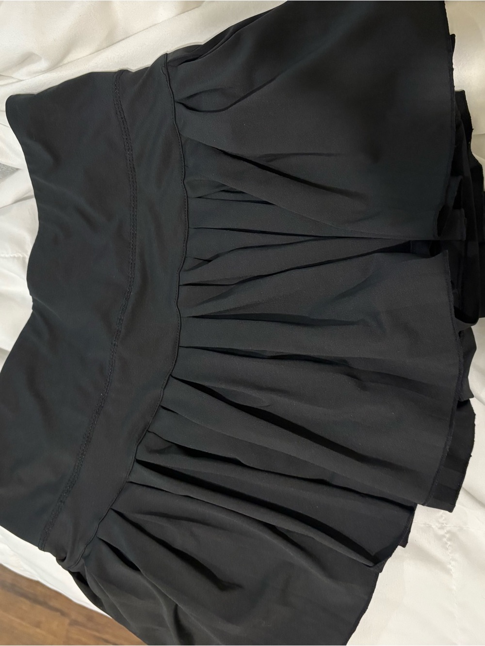 Black Pleated Skort gold hinge